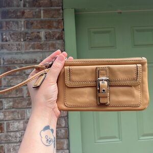 Coach Tan Wristlet